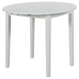 Bucknell 3-Piece Round Drop Leaf Dining Set in White - Dining Room Sets available at Alpine Outlets in Denver