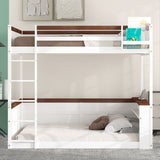 Bunk Bed With Built In Shelves, Storage Box, LED Light And USB Charging Station - Bunk Beds available at Alpine Outlets in Denver