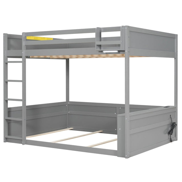 Bunk Bed With Built In Shelves, Storage Box, LED Light And USB Charging Station - Bunk Beds available at Alpine Outlets in Denver