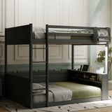 Bunk Bed With Built In Shelves, Storage Box, LED Light And USB Charging Station - Bunk Beds available at Alpine Outlets in Denver