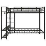 Bunk Bed With Storage Shelves, Clothes Hooks, LED Light - Bunk Beds available at Alpine Outlets in Denver