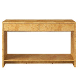 Burl Wood Console Table with 2 Drawers and Shelf – 47 Inch - Ottomans available at Alpine Outlets in Denver