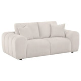 Burnett Chenille Upholstered Wide Arm Loveseat - 🟢 Living Room Furniture available at Alpine Outlets in Denver