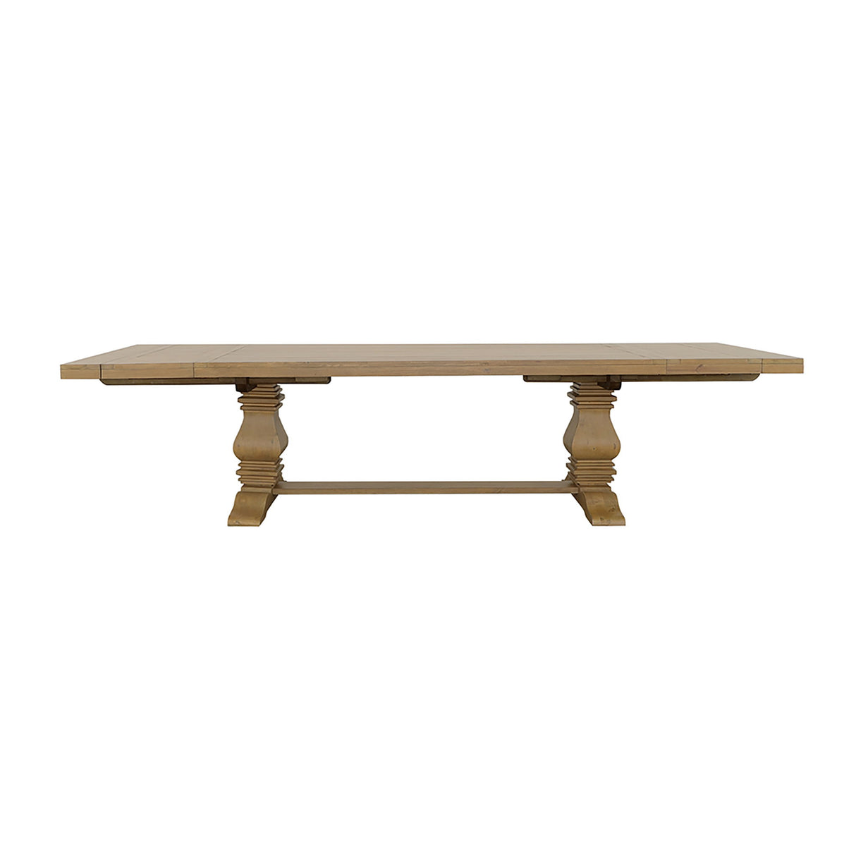 Allende - Extension Dining Table With Double Pedestal Base - Honey