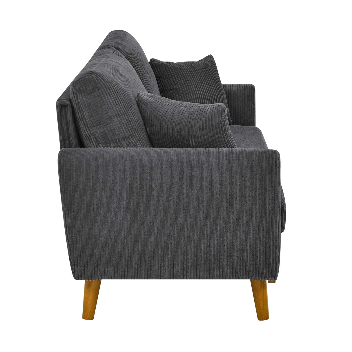 Upholstered Loveseat With Arms And Pillows