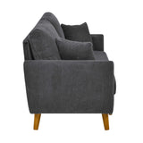 Upholstered Loveseat With Arms And Pillows