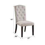 Gerardo - Linen Weathered Dining Chair (Set of 2) - Beige - Chair Sets - Alpine Outlets