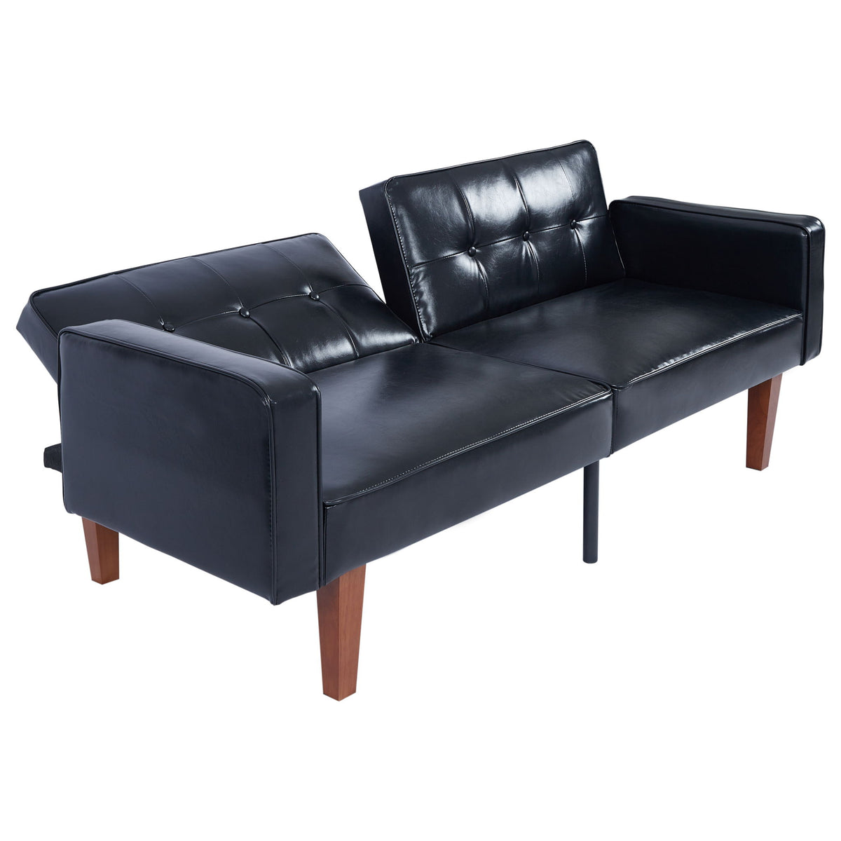 3 Position Split Back Futon Sofa Bed For Living Room