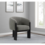 Maciel - Upholstered Barrel Back Accent Chair - Mushroom