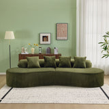Modern Curved Sofa With Pillows