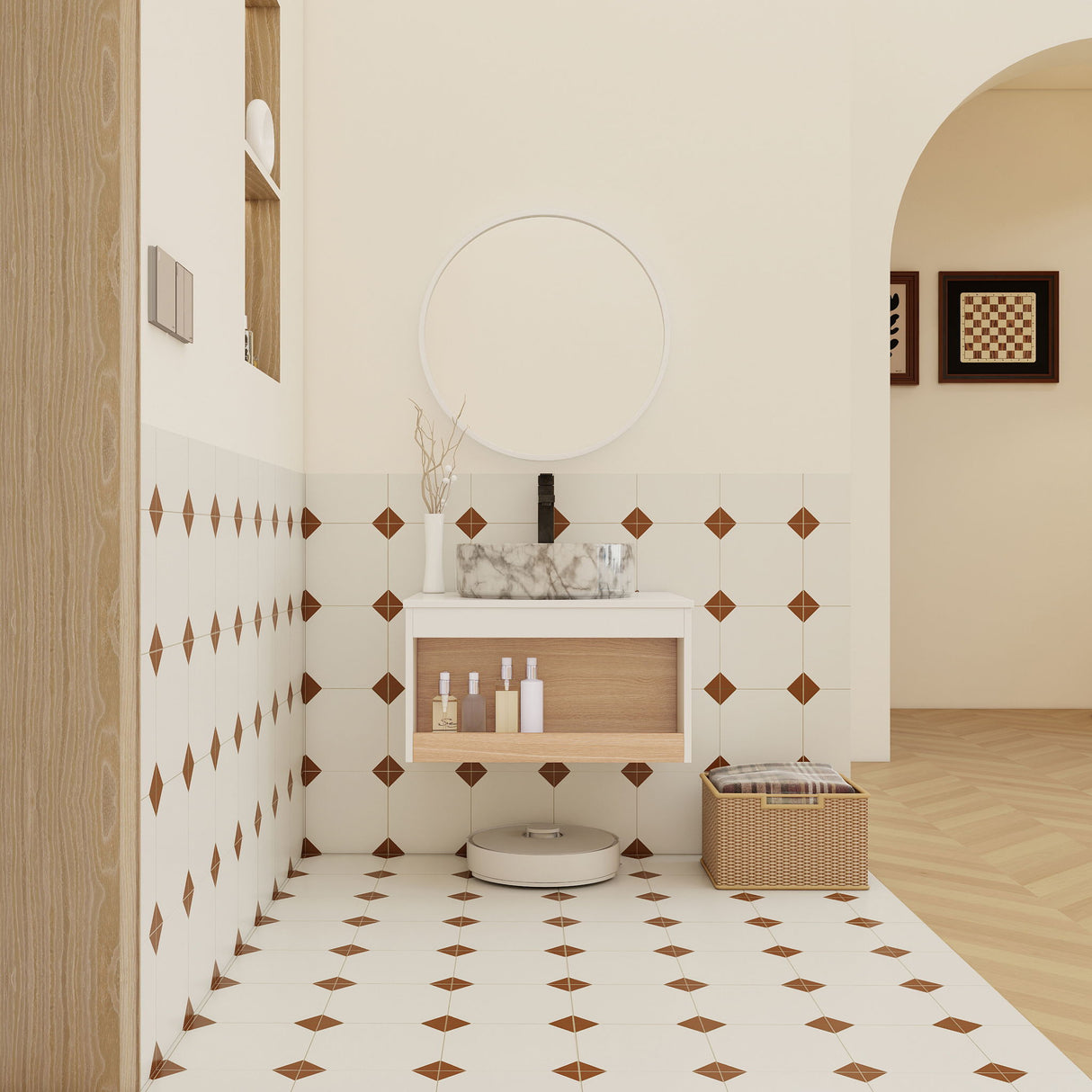 Floating Bathroom Vanity With Vessel Sink