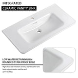 Freestanding Bathroom Vanity With Sink, 1 Small Storage Cabinet, Soft Close Door