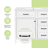 Modern Bathroom Vanity With Sink Top, Flip Drawer Design