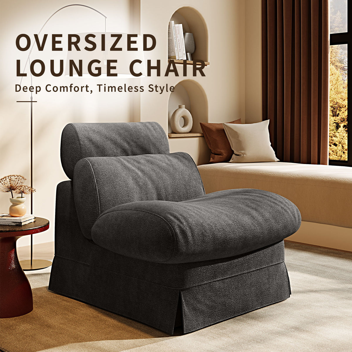 Accent Chair, Soft Medium Firm Upholstery For Living Room