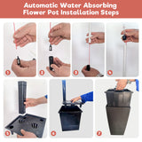 Large Self Watering Flower Pot With Drainage Holes & Inner Tray