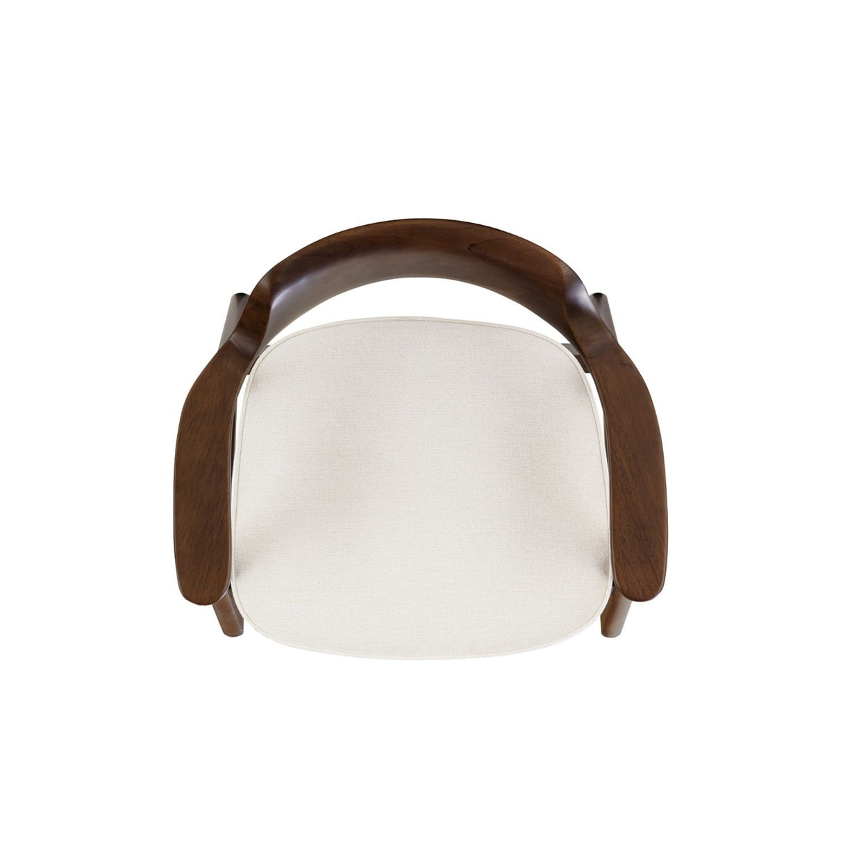 Hayes - Curved Dining Arm Chair - Light Beige