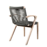 Oasis And Brielle - Outdoor 5 Piece Light Eucalyptus And Concrete Dining Set