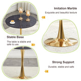 Round Dining Table & Thickened Top For Kitchen