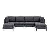Upholstered Modular Sectional & Tall Legs