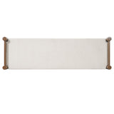 Upholstered Ottoman Bench, Indoor Accent Footrest - Beige