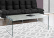 Coffee Table Rectangular For Living Room Clear Tempered Glass - Coffee Tables - Alpine Outlets