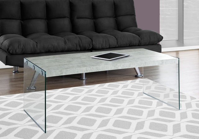 Coffee Table Rectangular For Living Room Clear Tempered Glass - Coffee Tables - Alpine Outlets