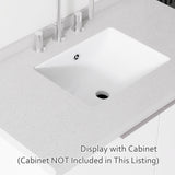 Basin Sink With 2" Thick Rim, Triple Faucet Holes, Sink Only