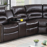 Reclining Sectional Sofa With Console