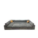 Custom Configuration Modular Sectional & Toss Pillows