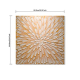 Textured Floral Canvas Wall Art, Hand Painted Thick Impasto Flower Painting (Set of 2) - Antique White