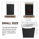 Freestanding Bathroom Vanity & Sink, Soft Close Doors