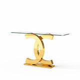 Dual C - Shaped Console Table