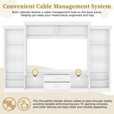 Elegant Entertainment Center Wall Unit With Bookshelves