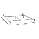 Adams - Queen / Eastern King Bolt On Bed Frame With Reinforced Center Beam, Adjustable Legs - Black