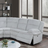 U-Shaped Sectional Sofa With Console Cup Holder, Storage Drawer, Manual Reclining