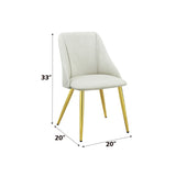 Gaines - Synthetic Leather Side Chair (Set of 2) - White - Chair Sets - Alpine Outlets