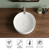 Round Vessel Bathroom Sink Bowl - White