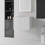Floating Bathroom Vanity Cabinet With Soft Close Double Doors, Spacious Interior Storage, Wall Mounted, Cabinet Only