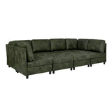 Upholstered Modular Sectional With Custom Configuration And Removable Cushions