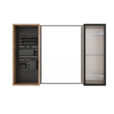 41.6" Wall Mounted Bathroom Cabinet With Adjustable Shelves Storage Cabinet - Imitative Oak