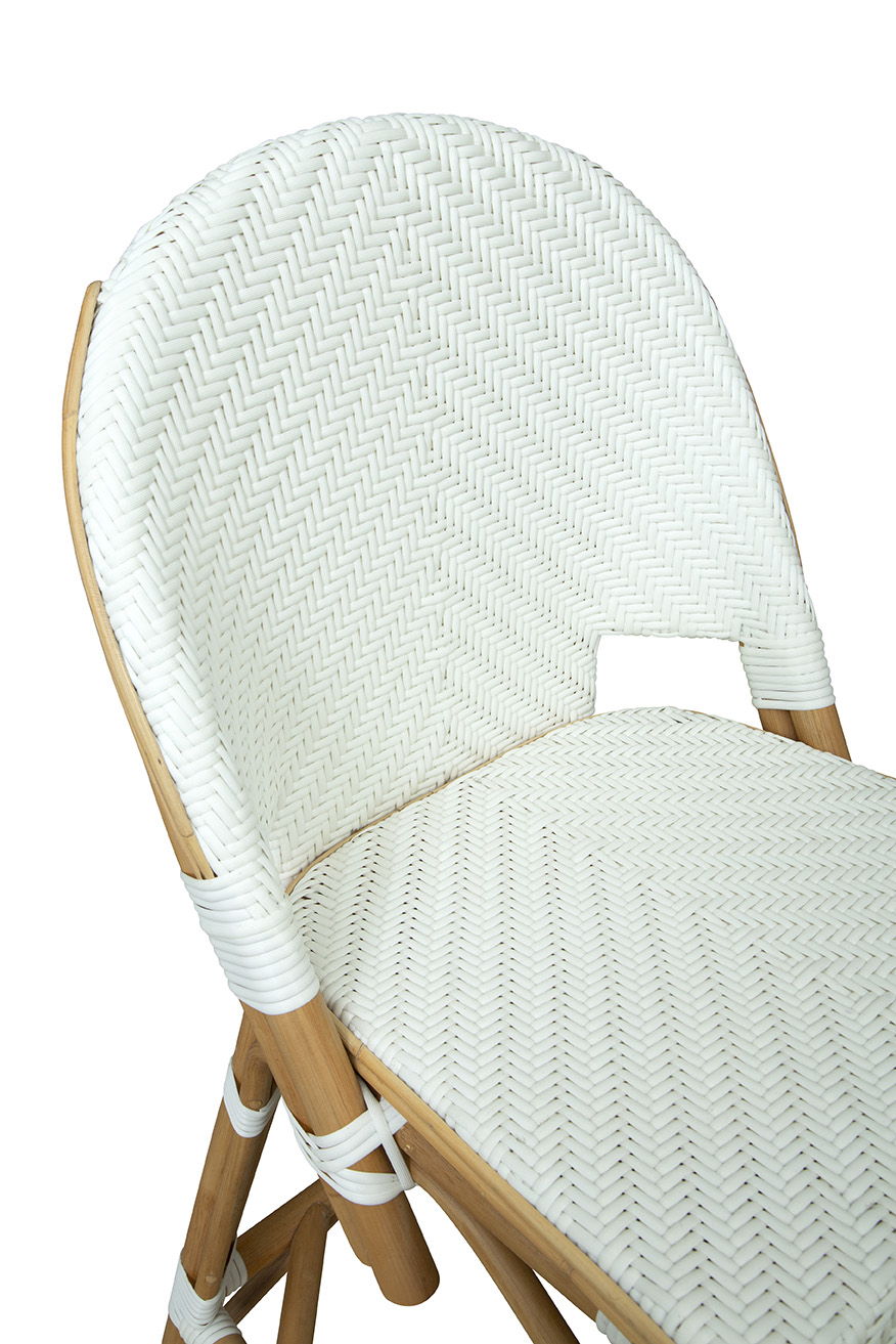 Jade - Counter Stool - White / Light Brown
