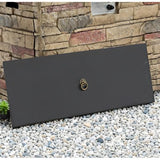 42-Inch Propane Gas Fire Pit Table 50,000 BTU Rectangular Concrete Fire Pit – Beige Multi