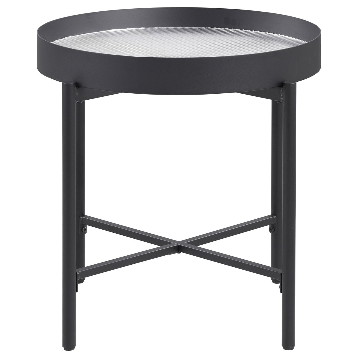 Rafael - 2 Piece Coffee Table Set With Sliding Storage - Tan / Black