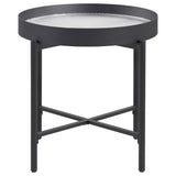 Rafael - 2 Piece Coffee Table Set With Sliding Storage - Tan / Black