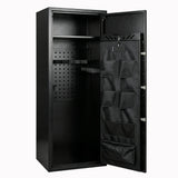 Rifle Safe, Biometric & Keypad Lock, Adjustable Gun Racks With Built In Alarm System