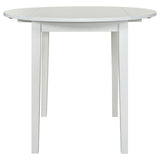 Cliff - 3 Piece Round Drop Leaf Dining Table Set With Ladderback Chairs - White