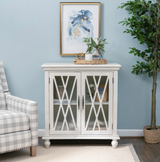 Slade Creamy White 2-Door Cabinet