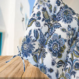 Outdoor Bench Cushions With Secure Tie Down Straps - Blue / Multi