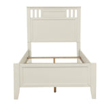 Simple Frame With Headboard And Vertical Carved Design