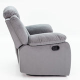 Modern Manual Recliner With Padded Seat And Pillow Arms